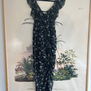 Veronica Beard silk dress with metallic lines